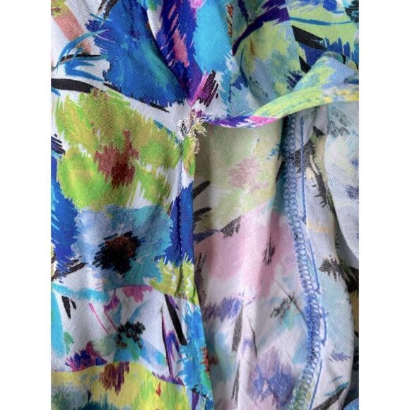 Zara Blue Floral Midi Dress - Picture 16 of 16